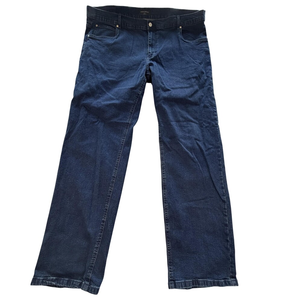 Banana Republic Jeans Mens 44x33 Blue Slim Straight Stretch Denim Dark Wash